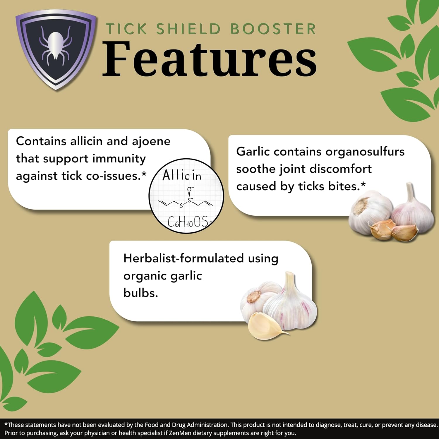 Garlic Tincture and Sciatic Nerve Support Bundle for Zenmen