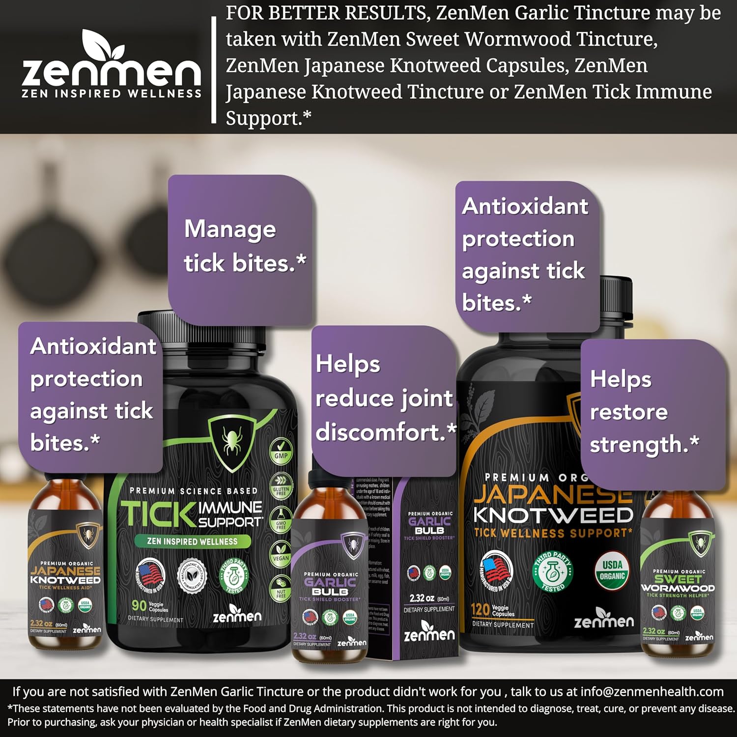 Garlic Tincture and Sciatic Nerve Support Bundle for Zenmen