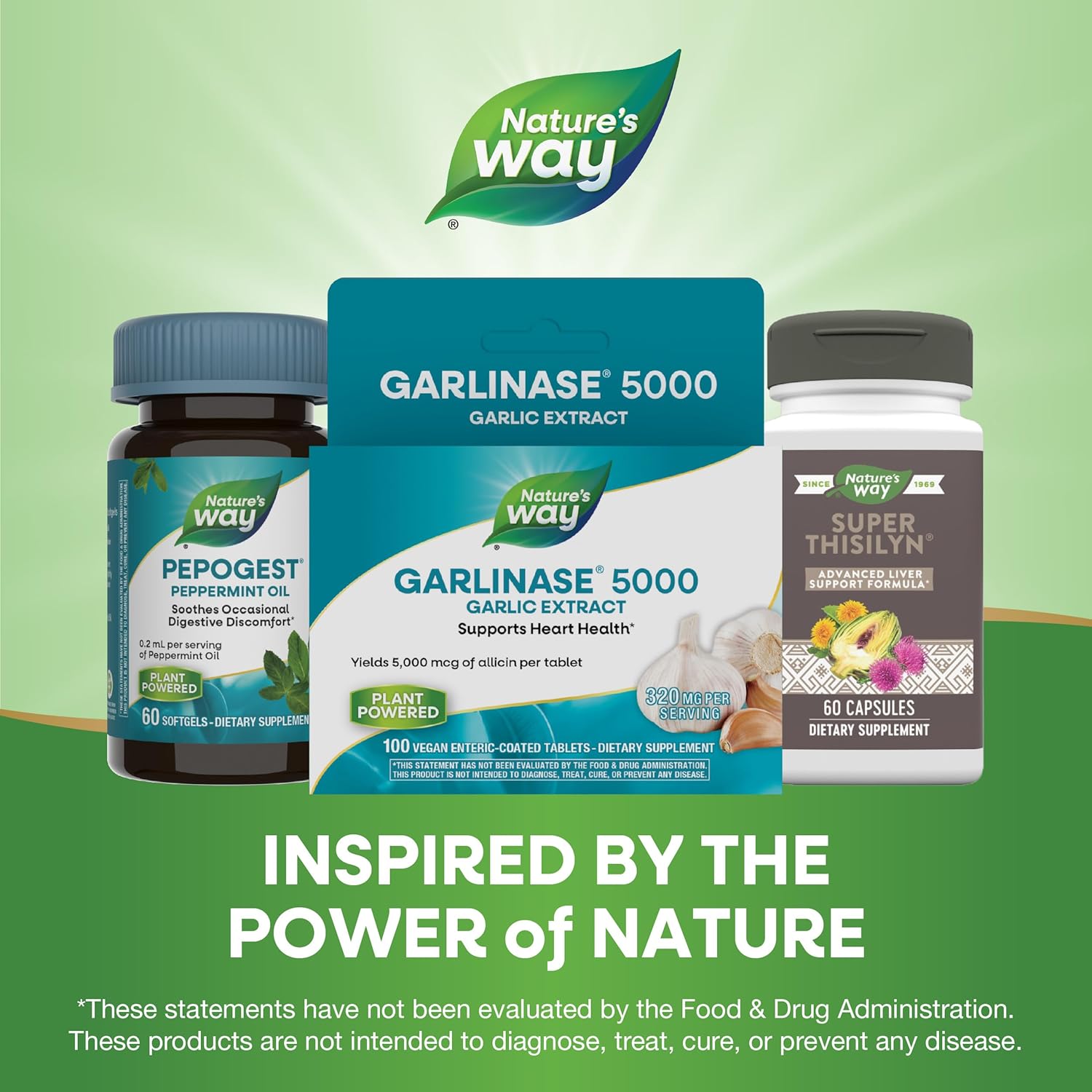 Garlinase 5000 Garlic Extract Tablets - Heart Health Support, Vegan, Odor-Free - 100 Tablets