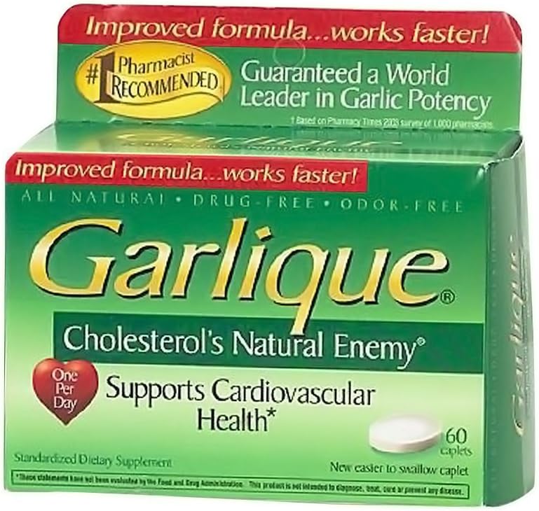 Garlique Cardiovascular Health Dietary Supplement Caplets - 60 Count by Ever Ready First Aid