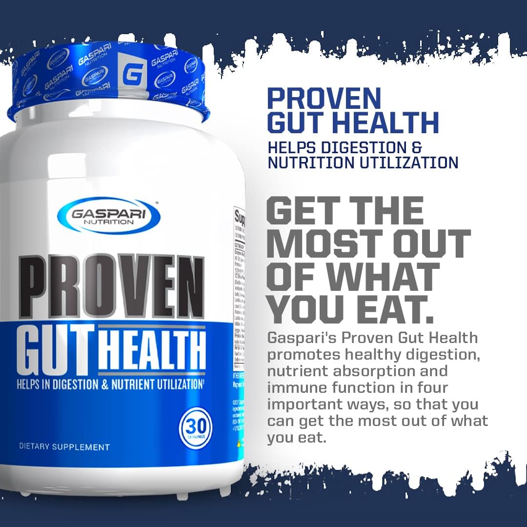 Gaspari Nutrition Gut Health Support with Prebiotics & Probiotics for Digestive Health - 30 Servings