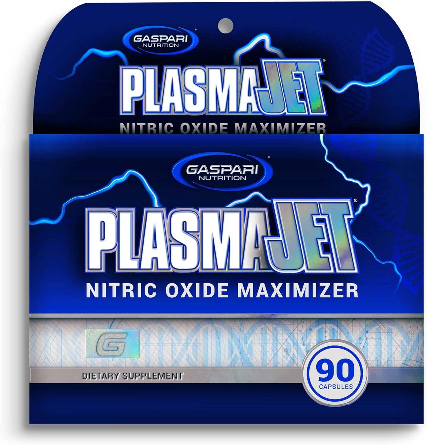 Gaspari Nutrition PlasmaJet: N.O. Nitric Oxide Maximizer for Lean Mass, Strength, Vascularity - 90 Capsules