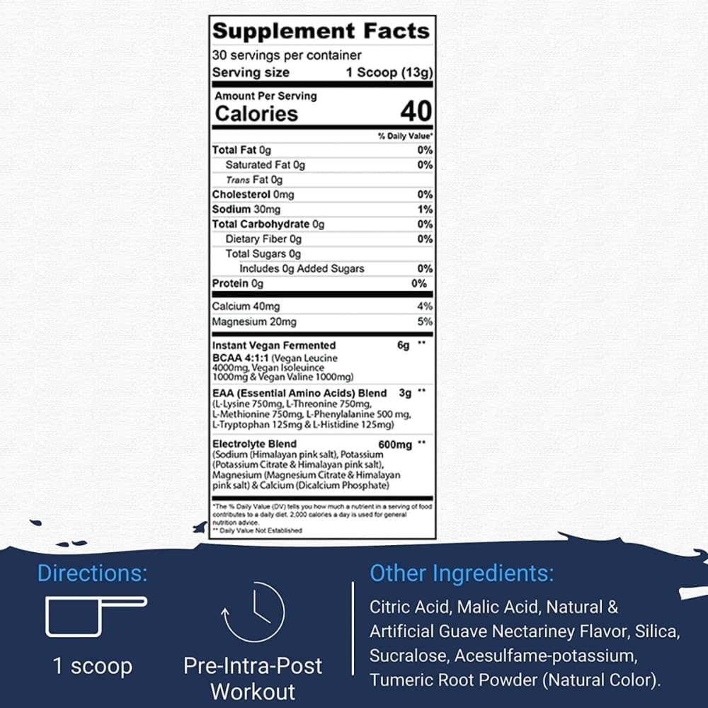 Gaspari Nutrition Proven EAAs™ Guava Nectarine Flavor - 13.75 oz (390 g) - 9 Essential Amino Acids