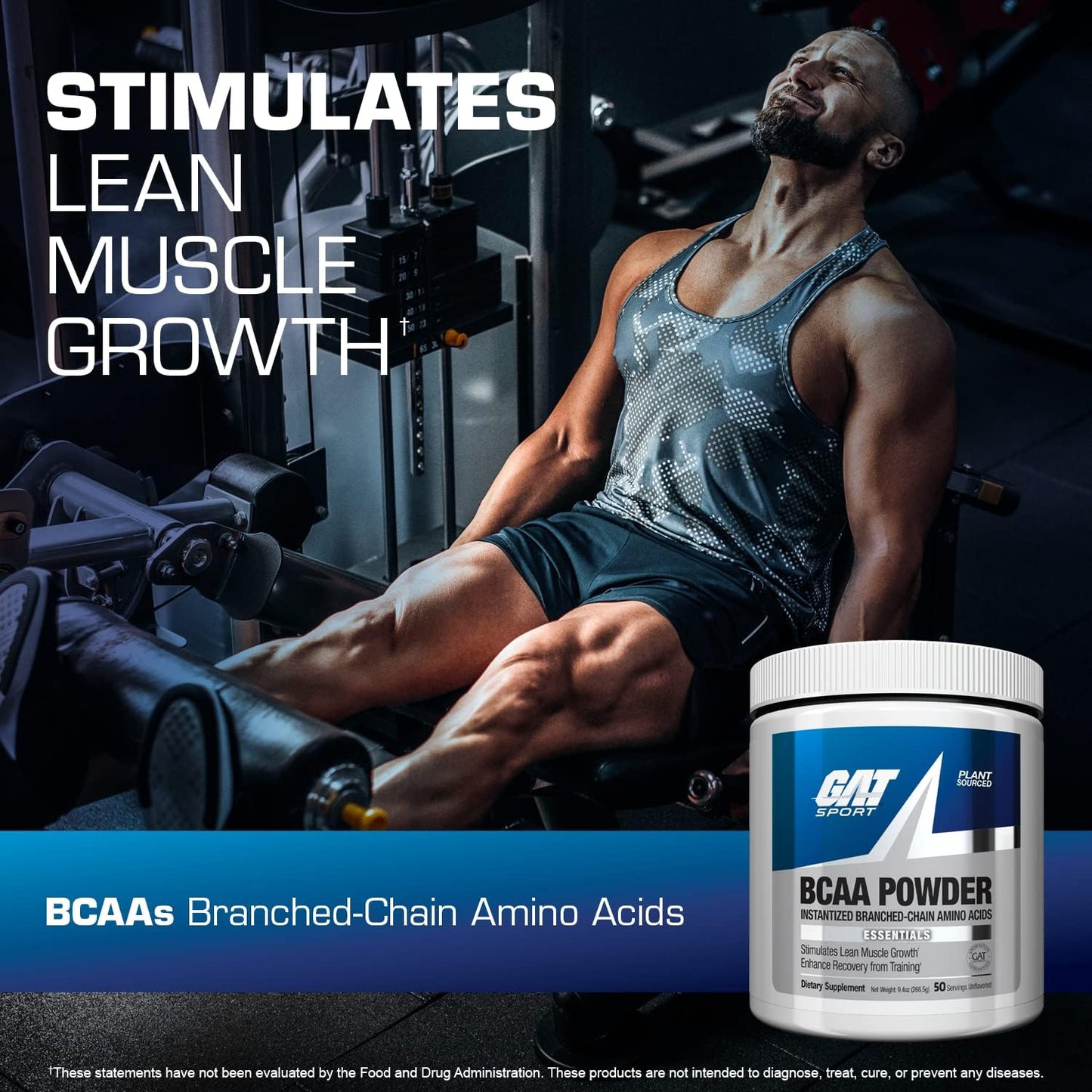 GAT Sport BCAA Powder Supplement - 266.5 Grams of Nutritional Support