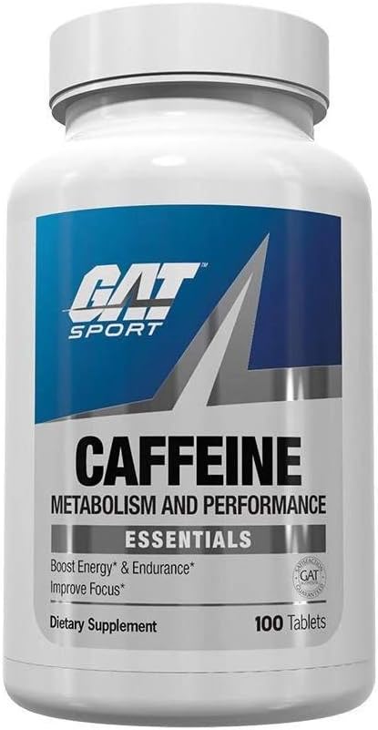GAT Sport Essentials Caffeine Boost for Metabolism and Performance, 100 Tablets