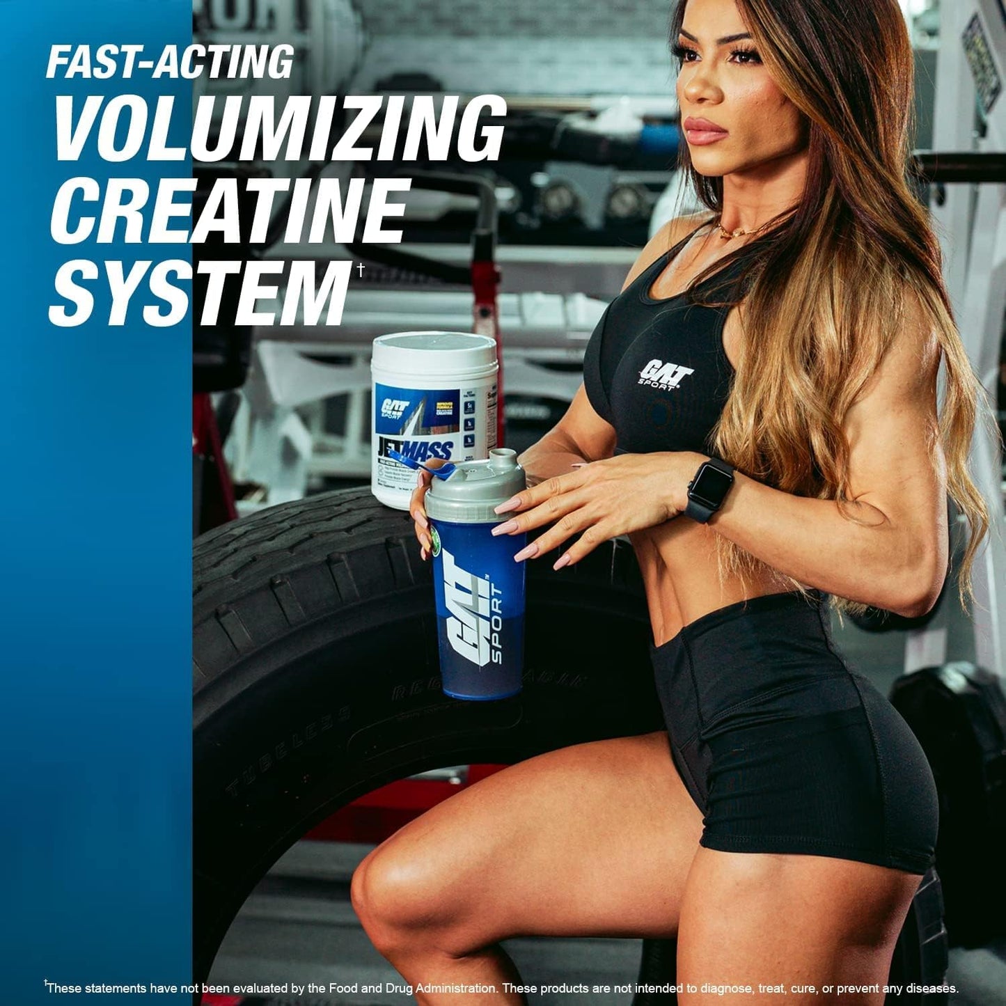 GAT SPORT JetMass Fast-Acting Creatine System, Strawberry Lemonade Flavor, 30 Servings