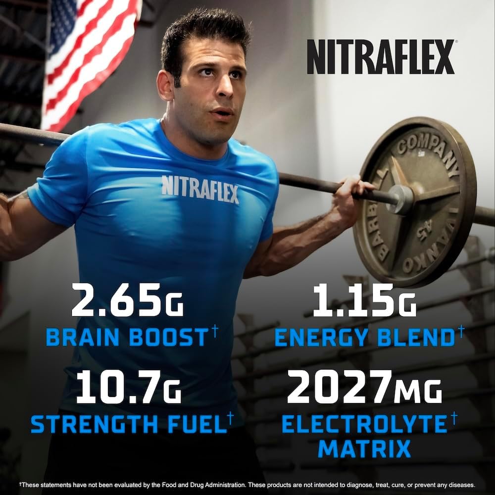 GAT SPORT Nitraflex Ultra Pre-Workout Supplement - Strawberry Watermelon Flavor, 30 Servings
