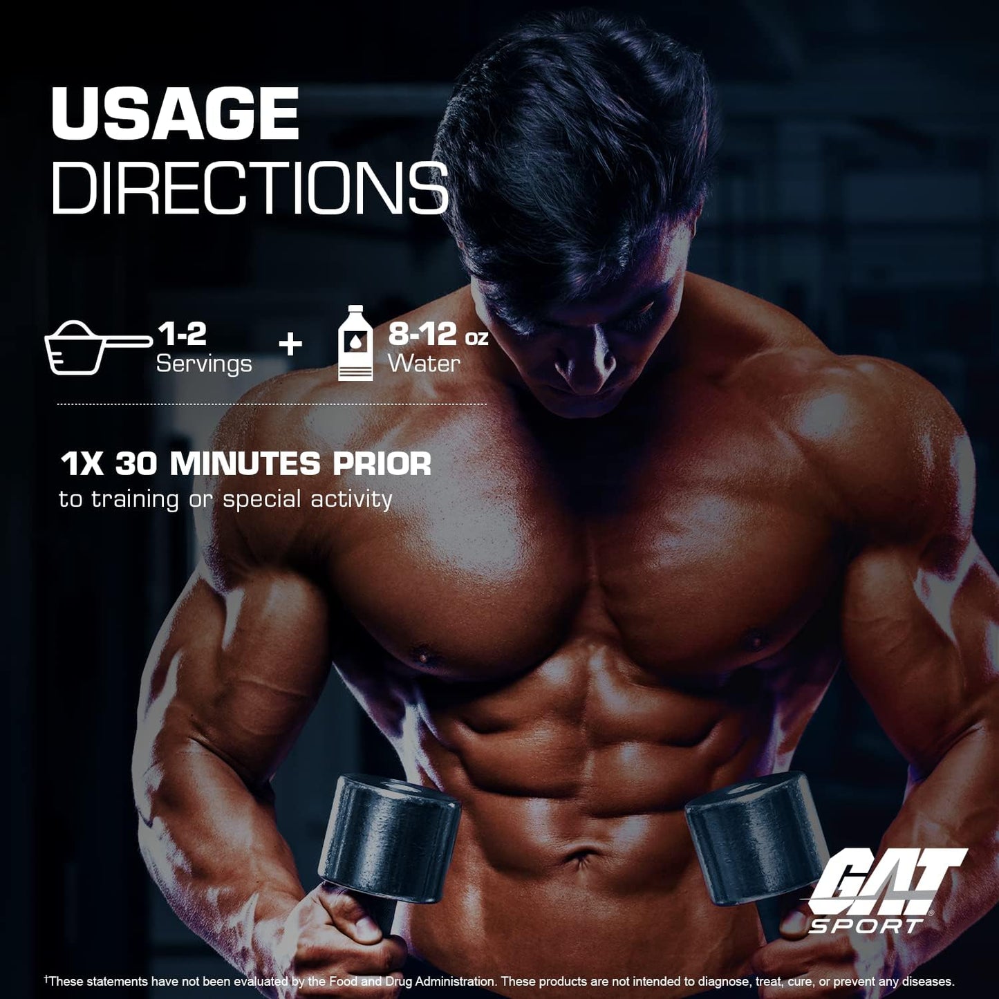 GAT Sport Pumptropic Mega-Pump & Laser Focus Powder, 40 Servings - Strawberry Mango Flavor