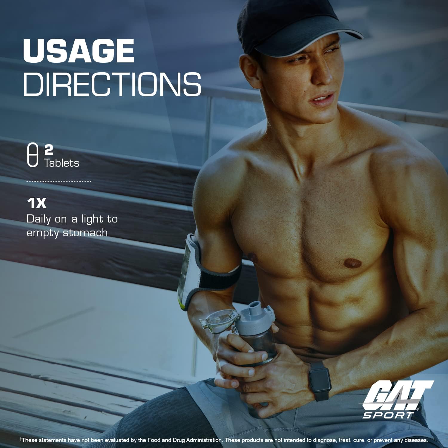 GAT Sport Testrol Original Test Booster for Male Performance and Vitality with Tribulus, Zinc, and Magnesium - 60 Capsules