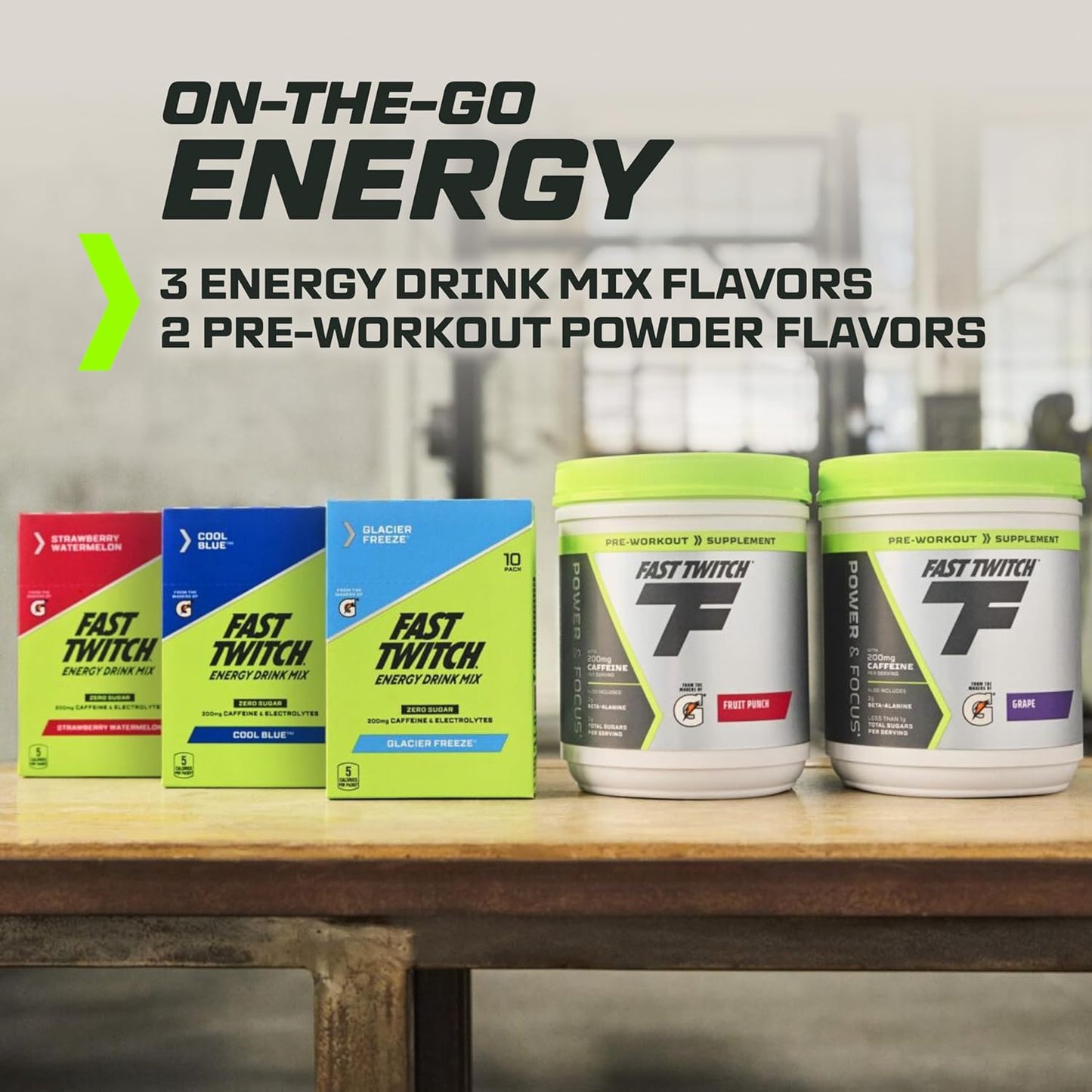 Gatorade Fast Twitch Caffeinated Pre-Workout Mix, Grape Flavor, 1.01lb - Contains L-Citrulline, Betaine, Carnosine, Vitamin B6, B12, and 200mg Caffeine