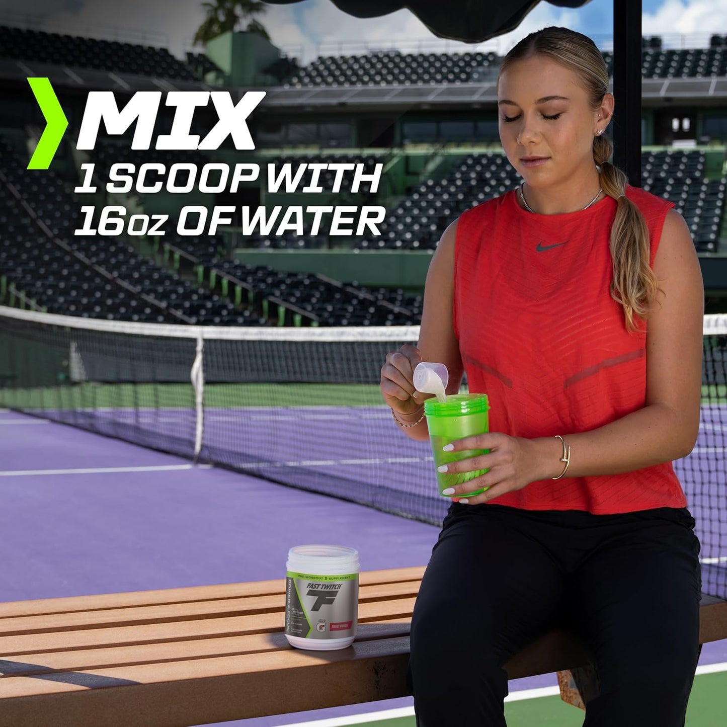 Gatorade Fast Twitch Caffeinated Pre-Workout Mix, Grape Flavor, 1.01lb - Contains L-Citrulline, Betaine, Carnosine, Vitamin B6, B12, and 200mg Caffeine