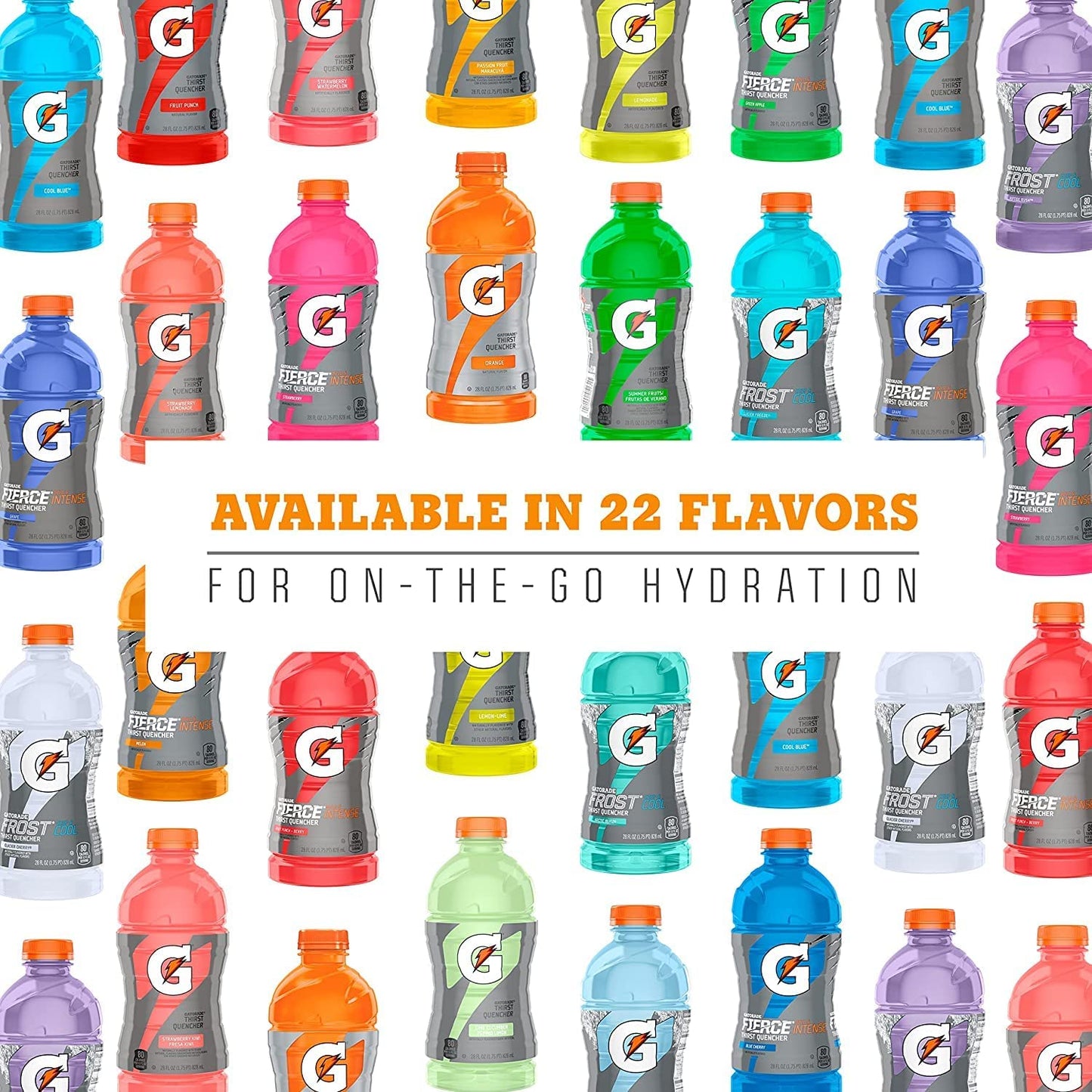 Gatorade Fierce Variety Pack 20 oz, 12 Pack - Original Thirst Quencher