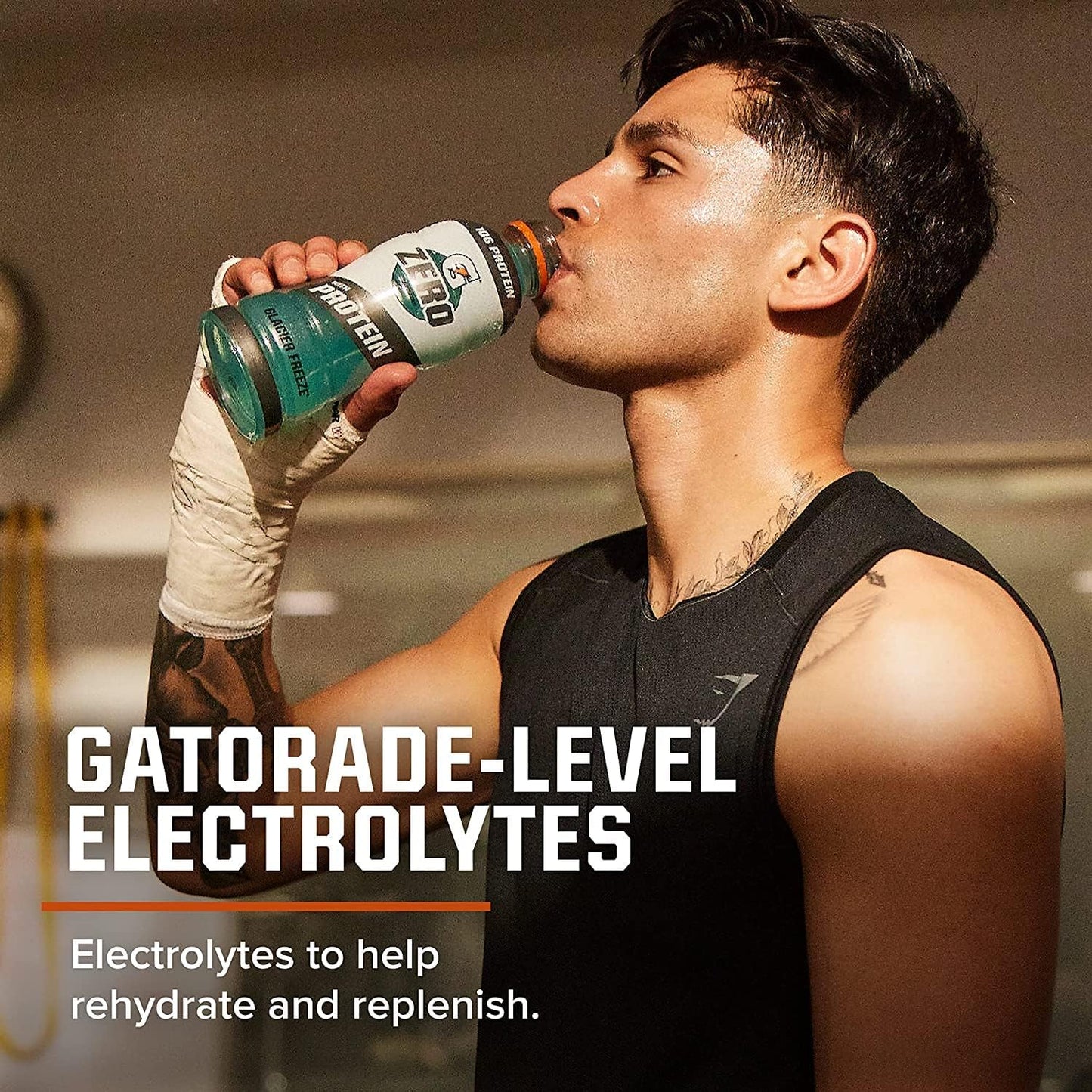 Gatorade Zero Glacier Cherry Liquid Electrolytes with 10g Whey Protein Isolate - 12 Pack of 16.9 Fl Oz Bottles