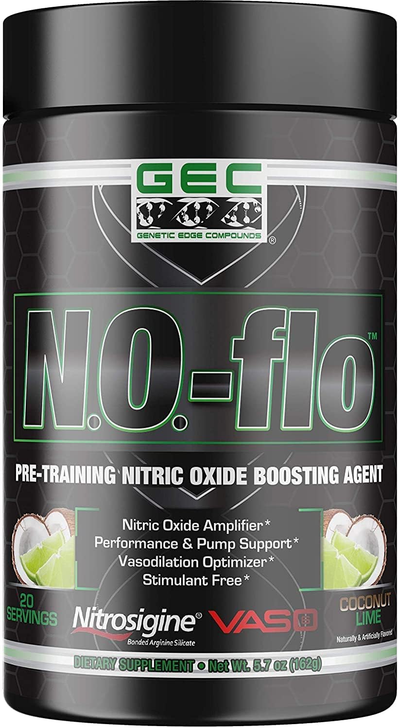 GEC N.O.- flo Nitric Oxide Supplement in Coconut Lime Flavor for Enhanced Performance