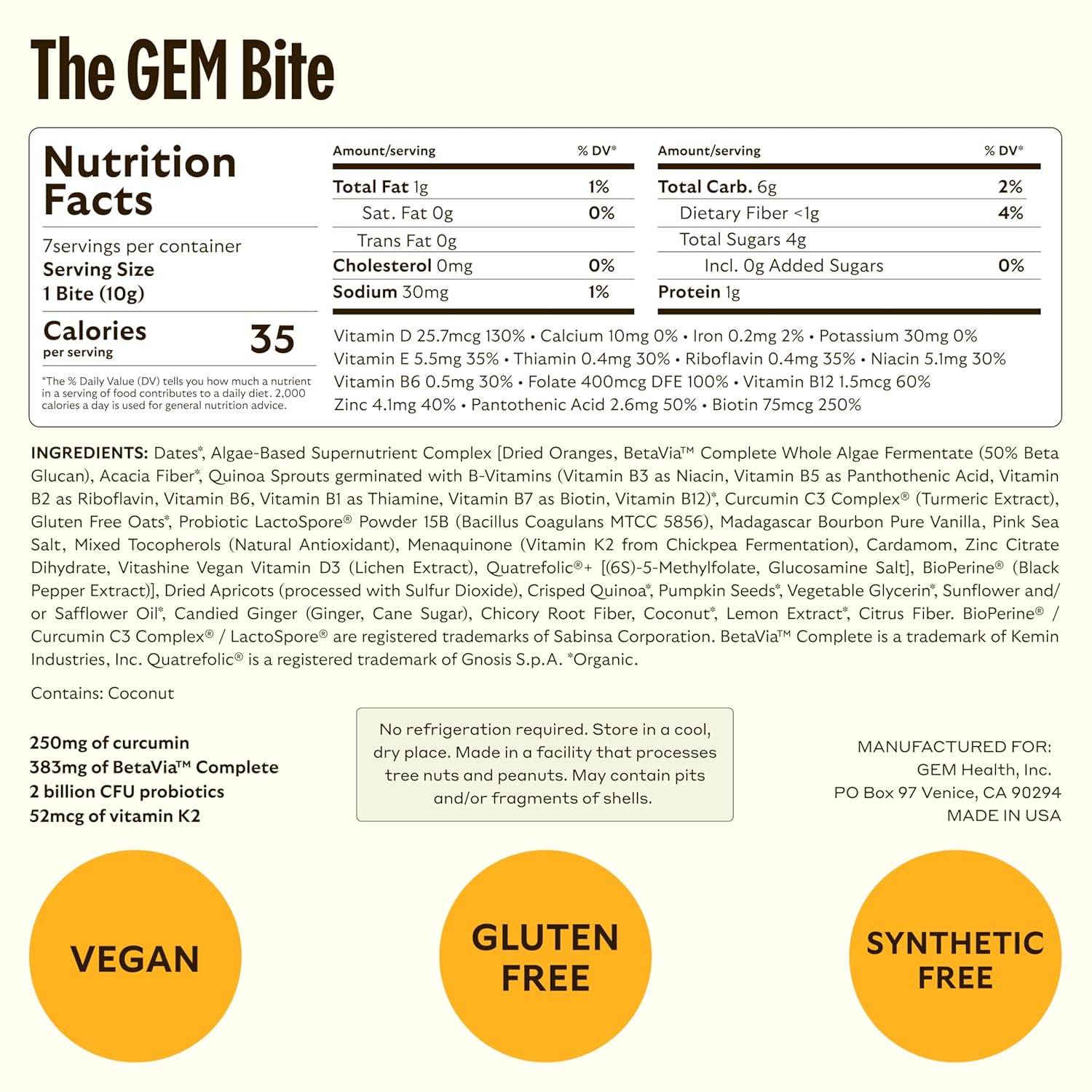 GEM Complete Routine Variety Pack: Bite, Sleep, Calm, Energy Bites (56 Total) | Non-Habit Forming | Gluten, Soy Free, Vegan