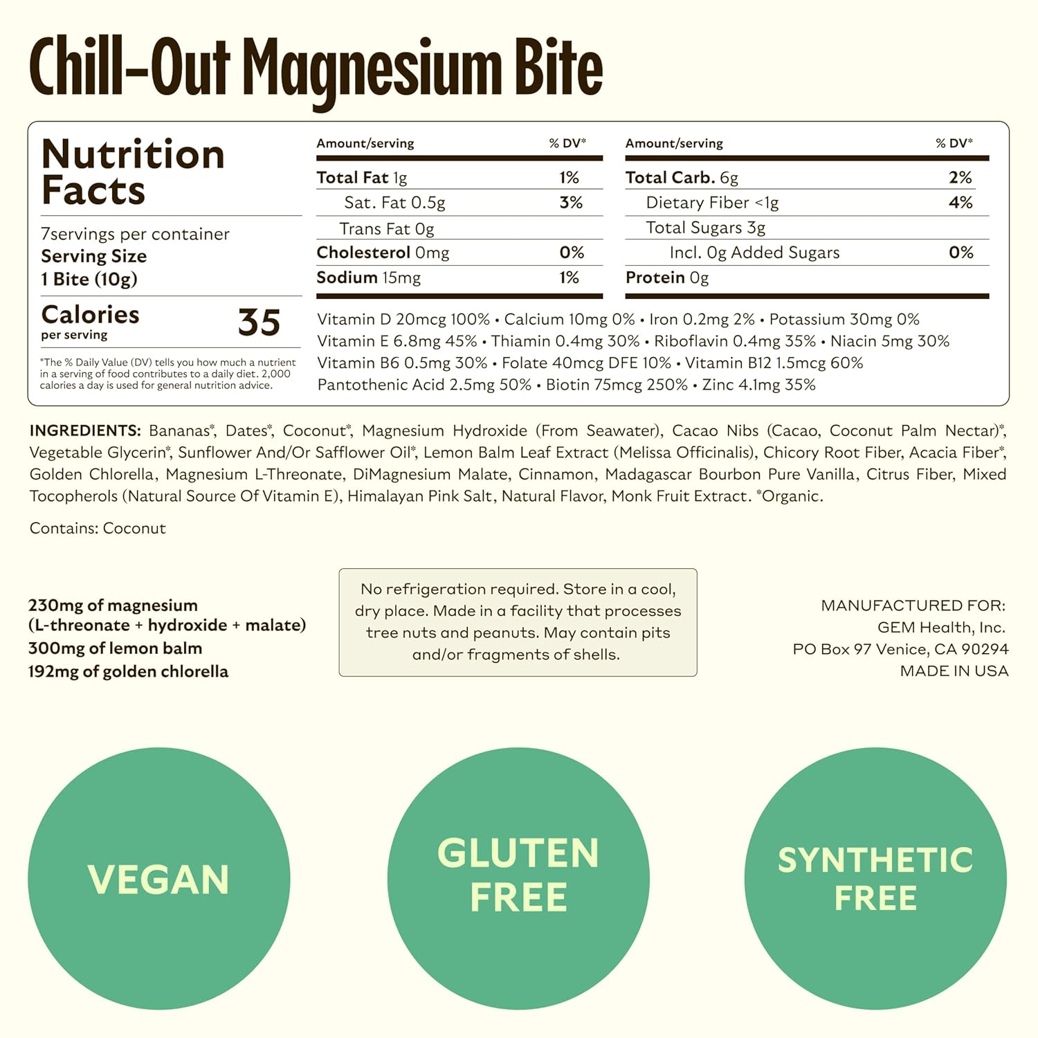 GEM Complete Routine Variety Pack: Bite, Sleep, Calm, Energy Bites (56 Total) | Non-Habit Forming | Gluten, Soy Free, Vegan