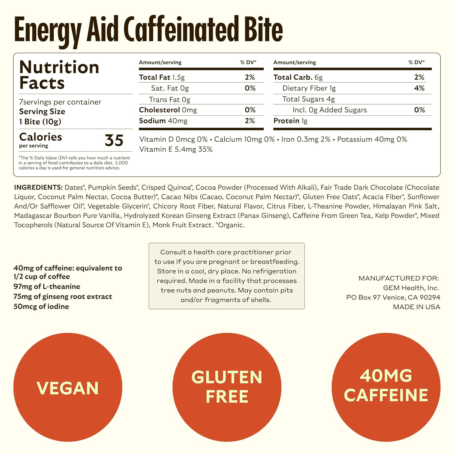 GEM Complete Routine Variety Pack: Bite, Sleep, Calm, Energy Bites (56 Total) | Non-Habit Forming | Gluten, Soy Free, Vegan