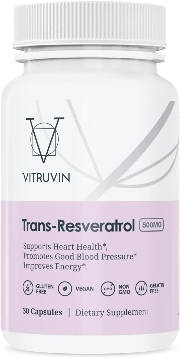 Generic Vitruvin Sport Recovery (Apigenin 2 x 50mg, COQ10 200mg, Resveratrol 500mg) Vegan, Non-GMO, Gluten-Free, Gelatin-Free.