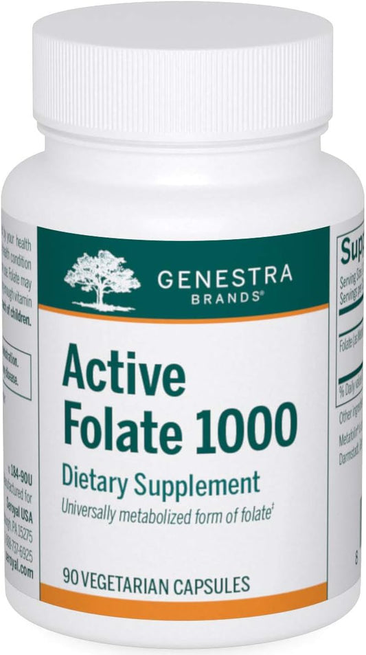Genestra Brands Active Folate 1000 | Metafolin Folate Supplement | 90 Capsules