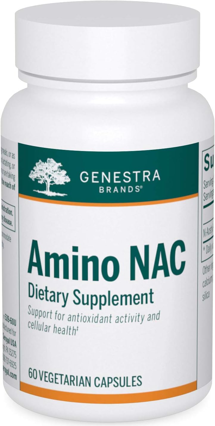Genestra Brands Amino NAC Supplement | Vegan N-Acetyl-L-Cysteine Capsules | 60 Count
