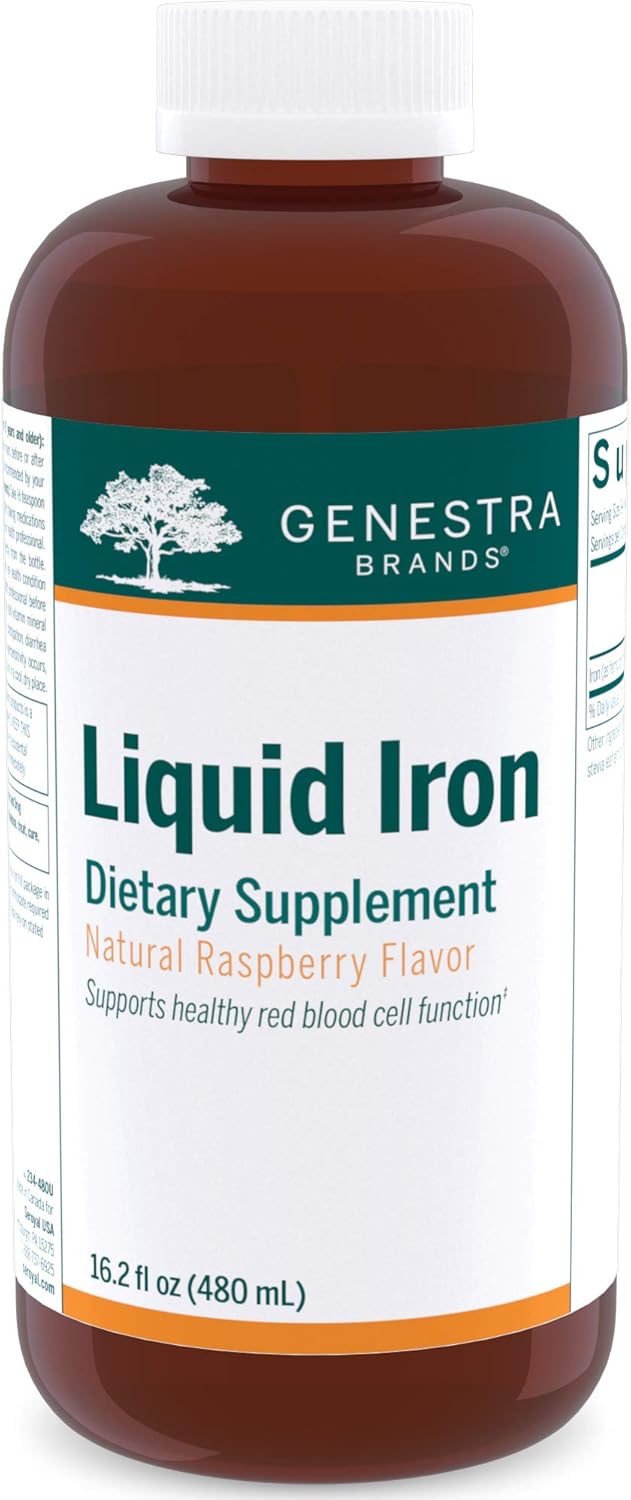 Genestra Brands Liquid Iron Supplement with Natural Raspberry Flavor - 16.2 fl. oz.