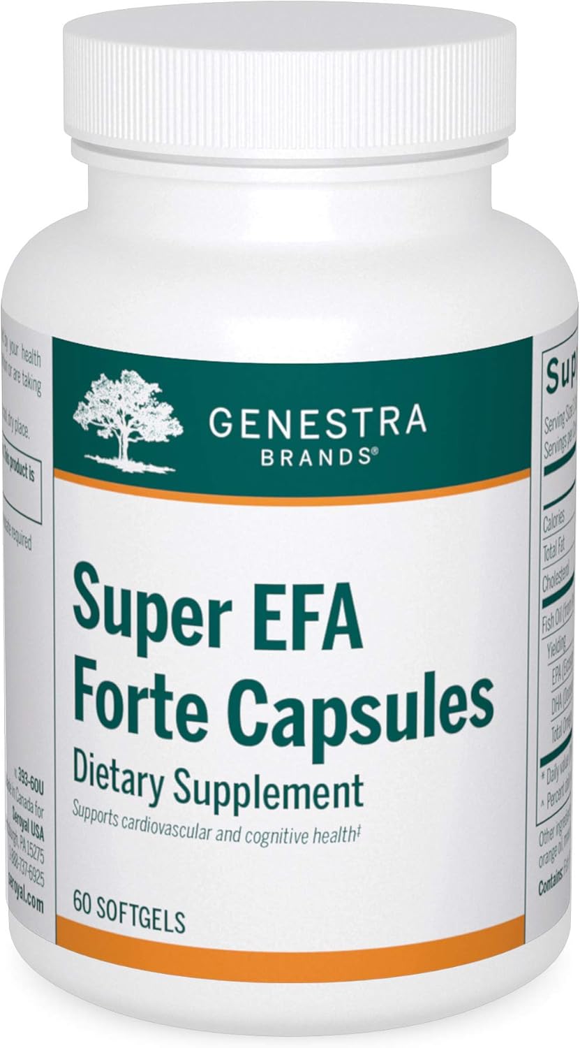 Genestra Brands Super EFA Forte Capsules | Omega-3 Fish Oil Blend for Cognitive, Cardiovascular, and Joint Health | 60 Softgels