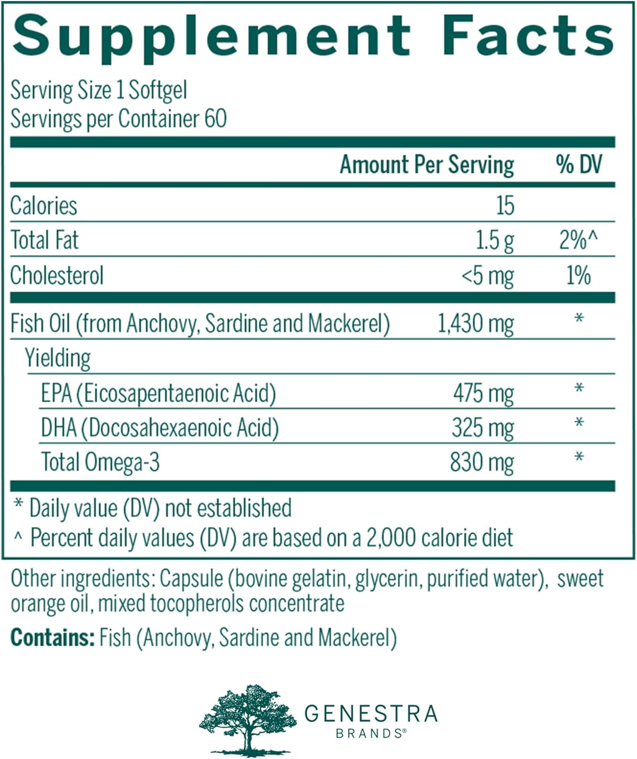 Genestra Brands Super EFA Forte Capsules | Omega-3 Fish Oil Blend for Cognitive, Cardiovascular, and Joint Health | 60 Softgels