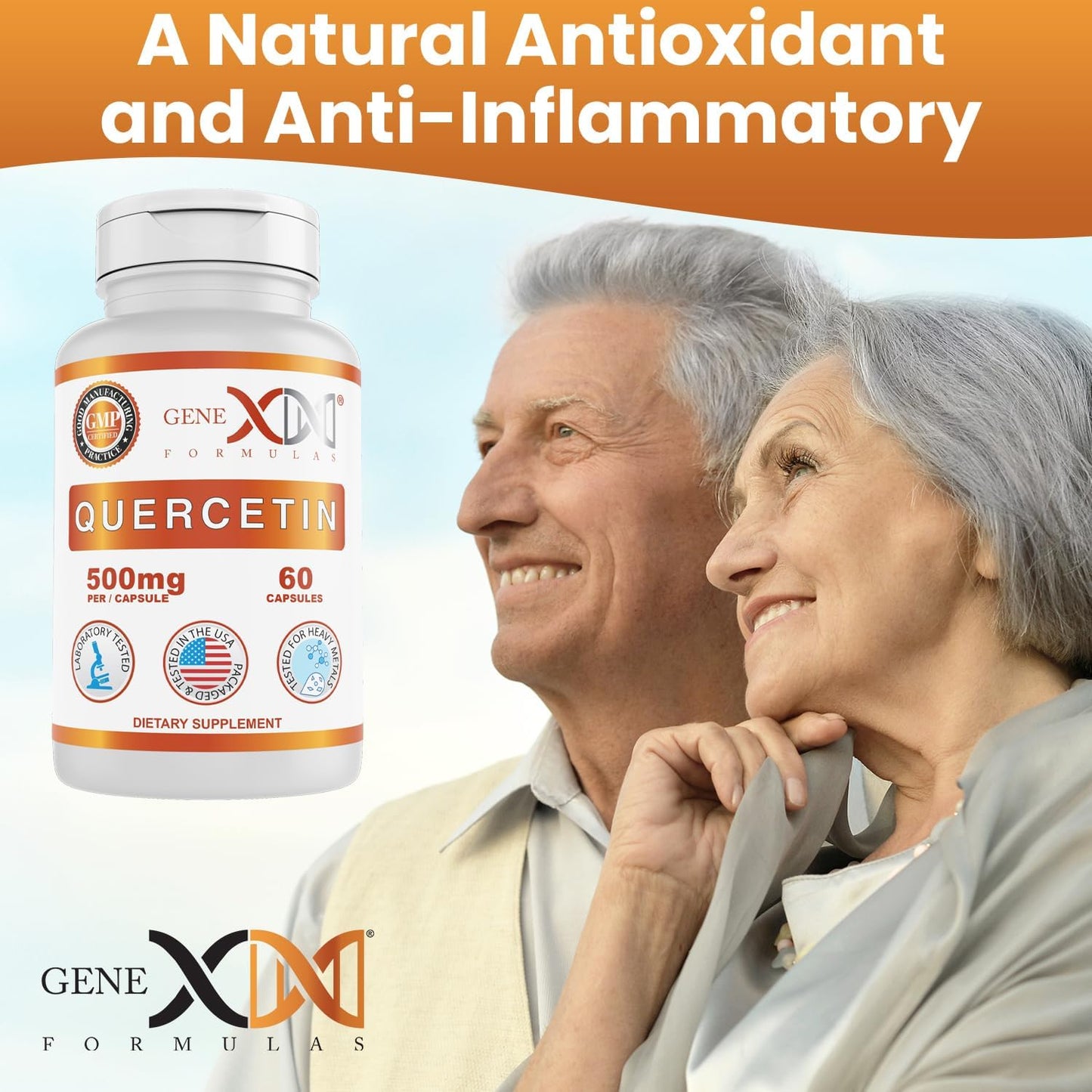 Genex Formulas Quercetin 500mg - 60 Capsules for 60 Day Supply - Immune Support & Antioxidant Supplement, Non-GMO & Gluten-Free