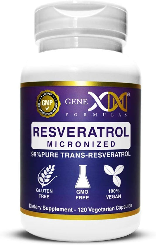 Genex Formulas Trans Resveratrol 1000mg Capsules with Bioperine Extract - Pharmaceutical Grade Trans-Resveratrol - GMP & NSF Certified - 120 Count