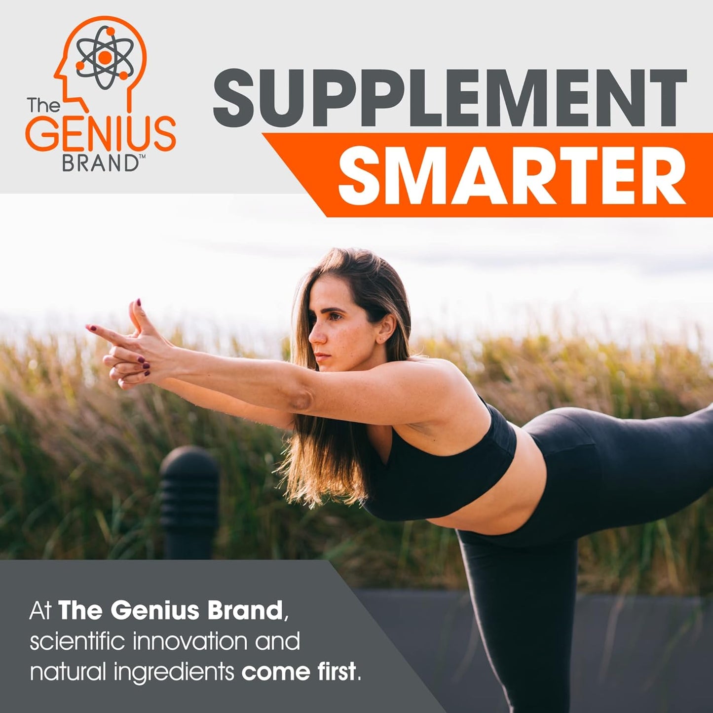 Genius BCAA Energy Powder in Grape Limeade - Natural Vegan Workout Supplement for Enhanced Muscle Recovery and Focus
