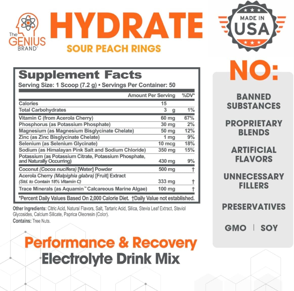 Genius Brand Fitness Essentials Bundle: Hydrate Electrolyte Mix & Micronized Creatine Monohydrate Powder - Boost Your Workout Performance