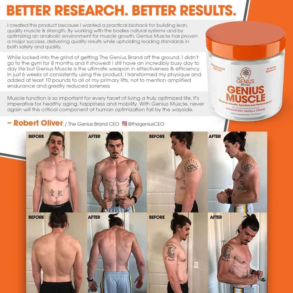 Genius Brand Smart Muscle Building Stack: Pre-Workout, BCAA, & Muscle Builder