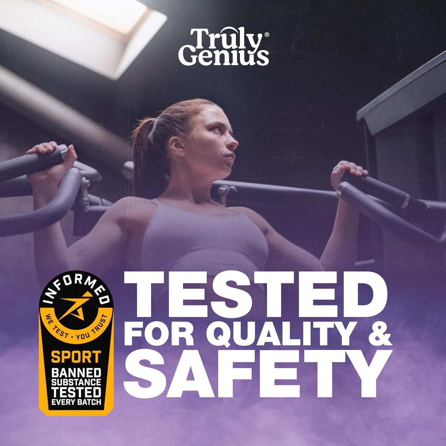 Genius Creatine Monohydrate Powder with Omega 3 & HMB for High Absorption - Energy & Muscle Repair Support - 30 Servings, 211g