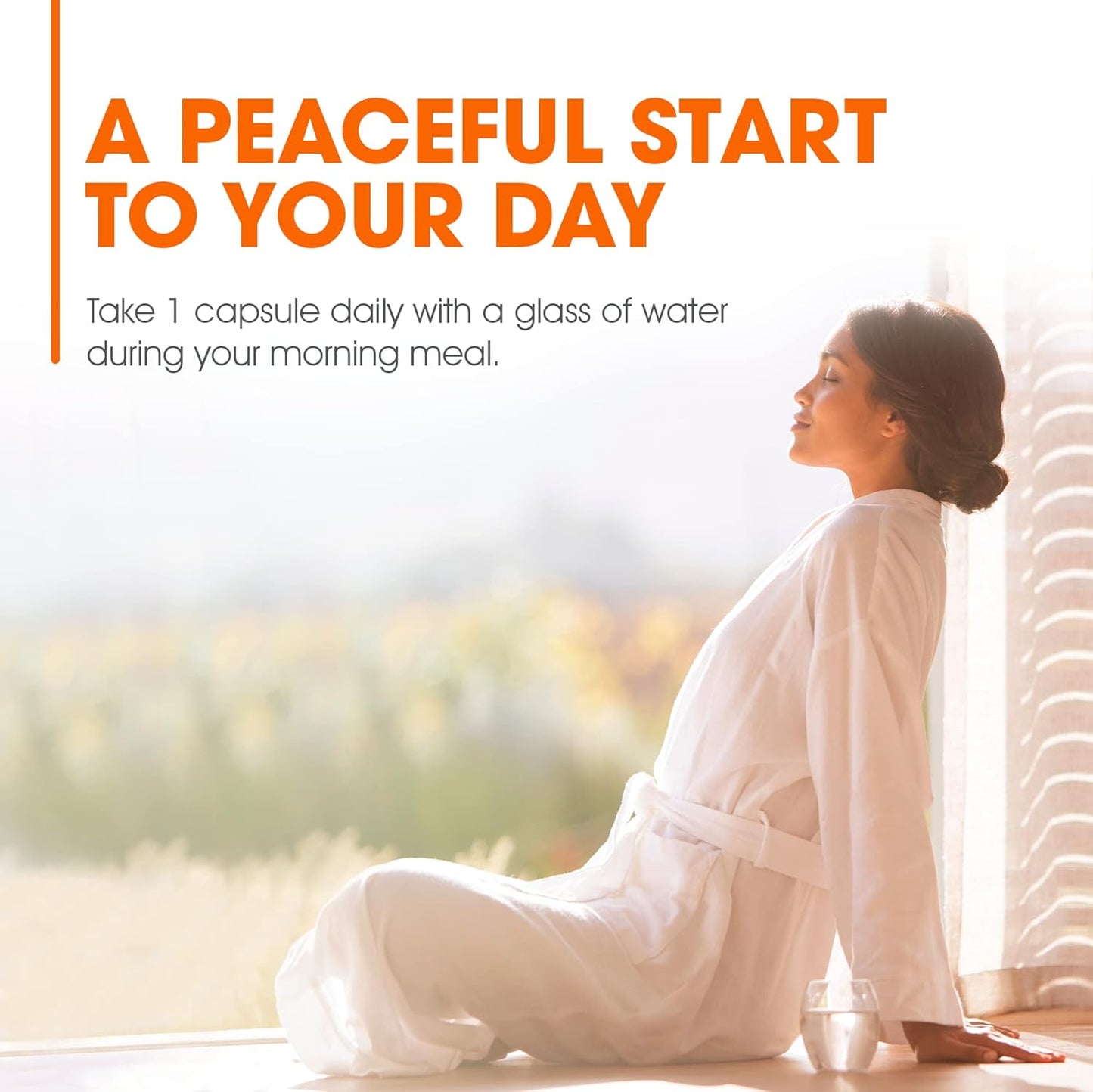 Genius Mindfulness Natural Calming Supplement with Ashwagandha, NeuroFactor, & Blueberry Extract - Cognitive Brain Booster for Memory, Focus & Energy - 30 Capsules