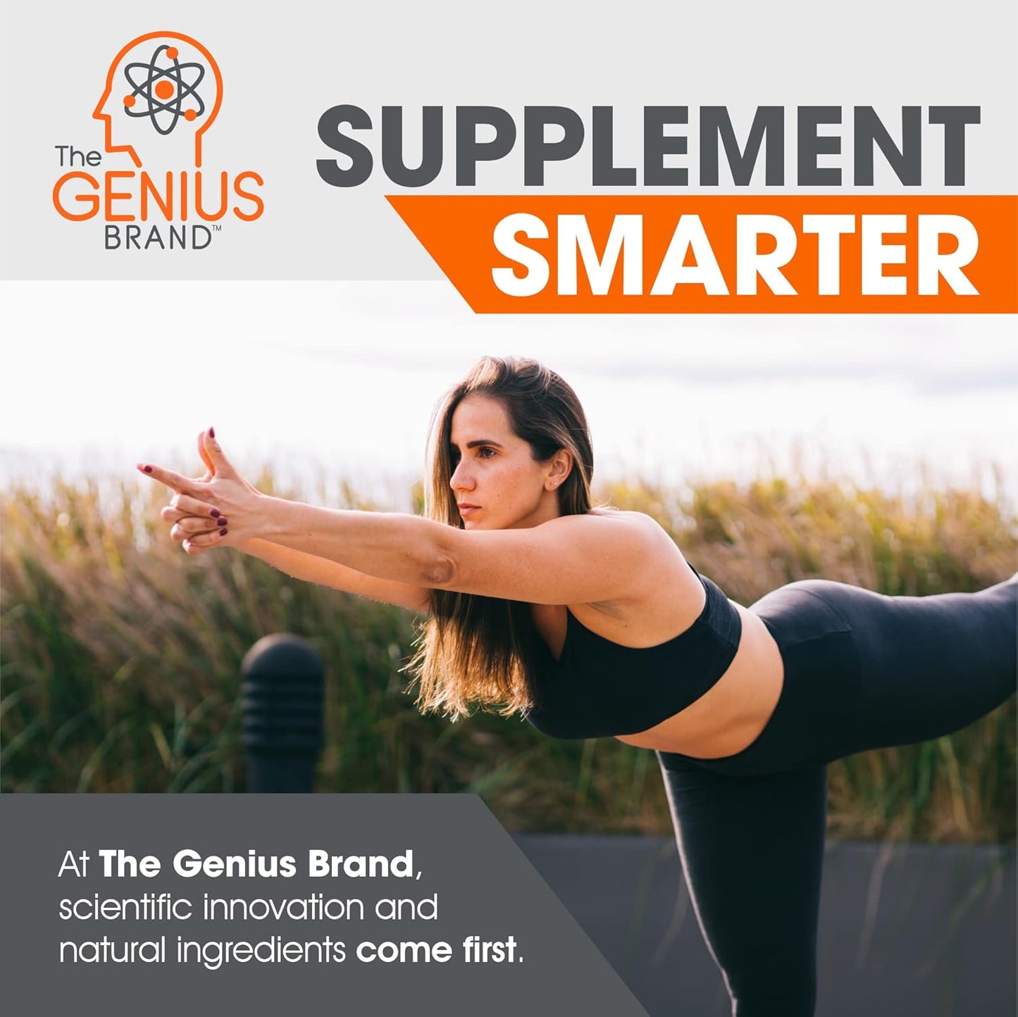 Genius Mindfulness Natural Calming Supplement with Ashwagandha, NeuroFactor, & Blueberry Extract - Cognitive Brain Booster for Memory, Focus & Energy - 30 Capsules