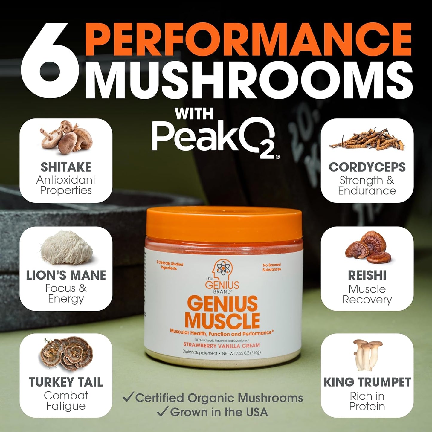 Genius Muscle Builder & Mass Gainer - Strawberry Vanilla - Natural Anabolic Activator for Lean Muscle Growth - Men & Women Weight Gainer