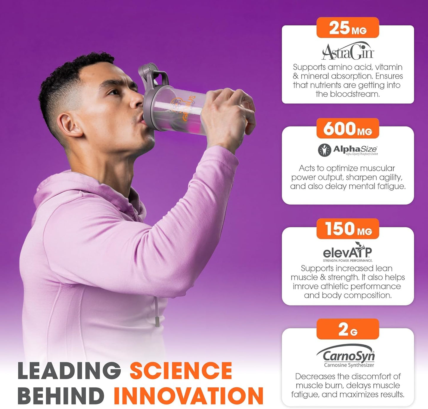 Genius Pre Workout Powder, Grape Limeade - Natural Nootropic & Caffeine-Free Nitric Oxide Supplement
