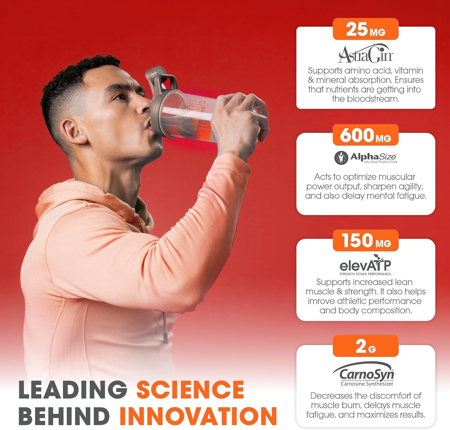 Genius Pre Workout Powder: Sour Cherry Flavor - Caffeine-Free Booster with Beta Alanine & Alpha GPC - No Artificial Sweeteners