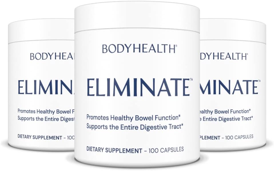 Gentle Colon Cleanse Pills for Constipation Relief and Gut Health - BodyHealth Intestinal Detox and Bowel Flush Supplement (100 Capsules)