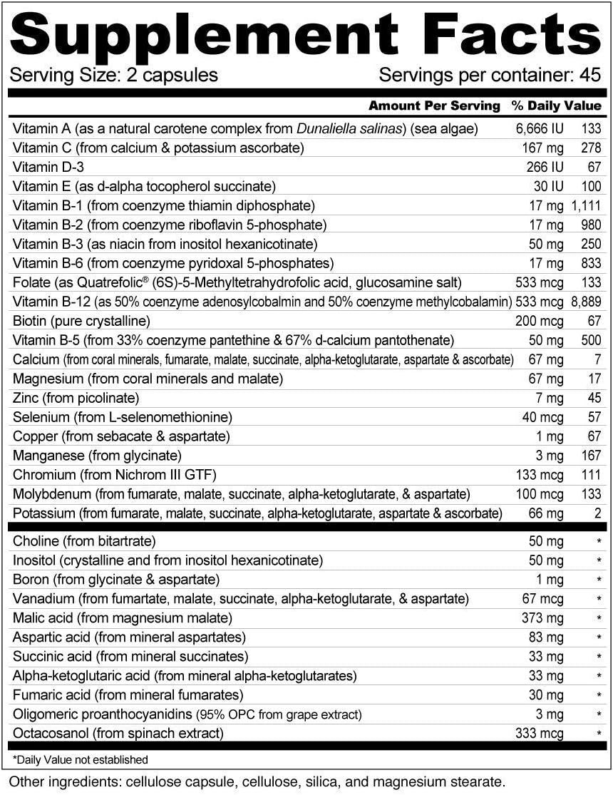 Gentle Iron Multivitamin with Methylated B12 and Folate for Wellness