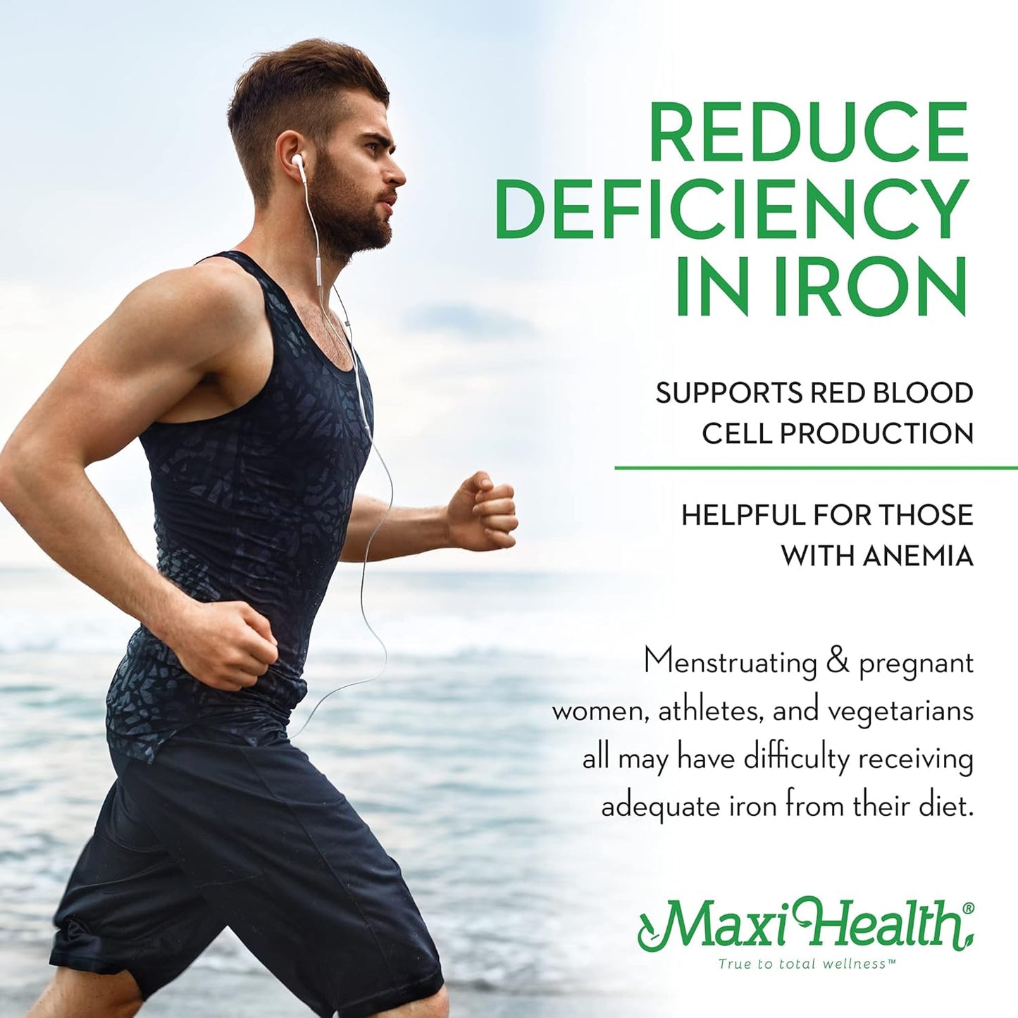 Gentle Iron Supplement for Anemia & Red Blood Cell Production - Ferrous Fumarate - 25 MG Chelated Iron Pills - 100 Kosher Tablets by Maxi Health