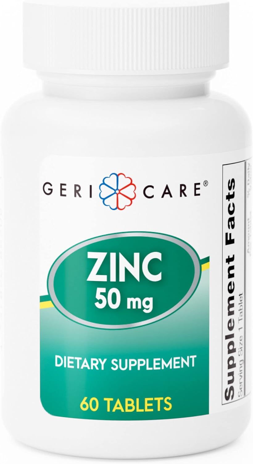 GeriCare Zinc Sulfate 220mg Dietary Supplement - 60 Count Bottle