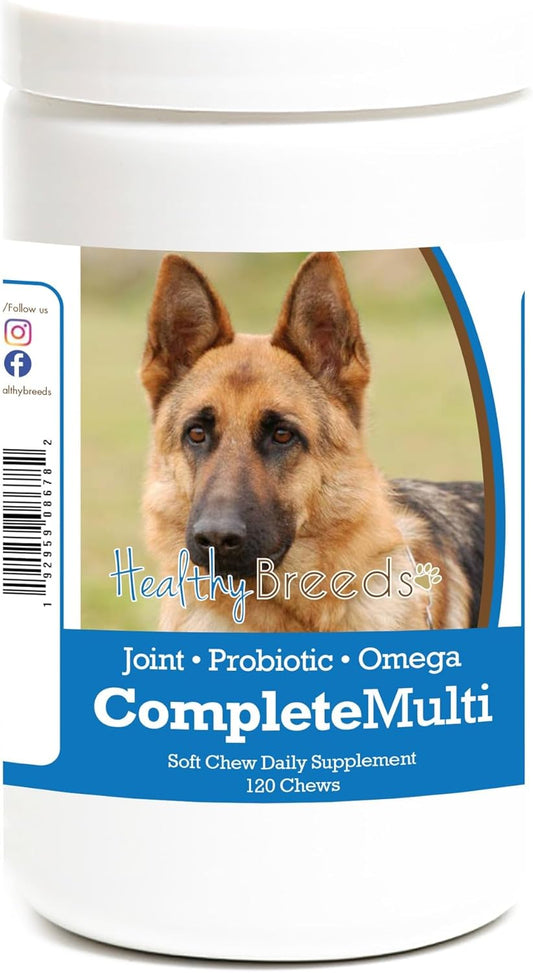 German Shepherd All in One Multivitamin Soft Chews - 120 Count for Health