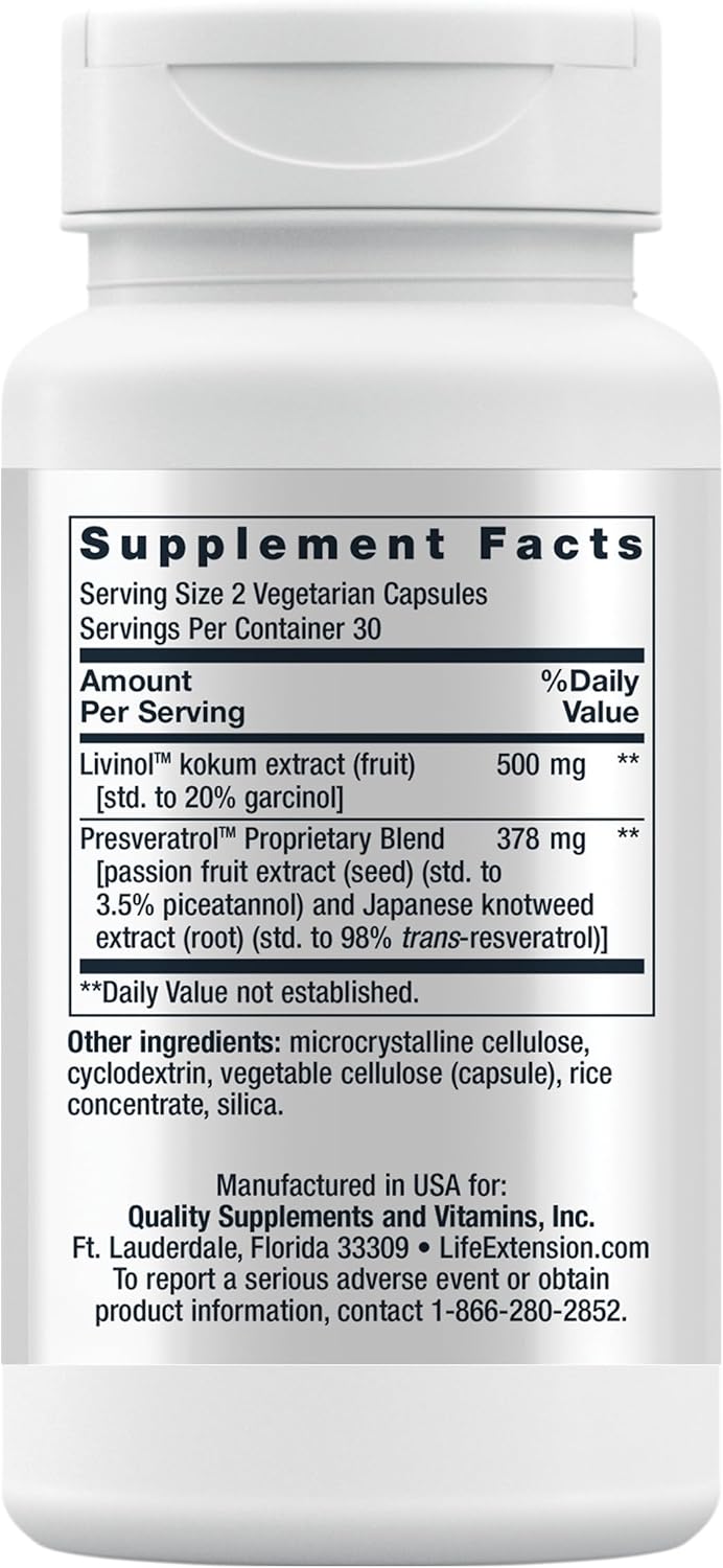 Geroprotect Stem Cell Supplement with Kokum & Passion Fruit Extracts, Trans-Resveratrol - 60 Capsules, Gluten-Free, Non-GMO, Vegetarian Formula for Healthy Cellular Renewal