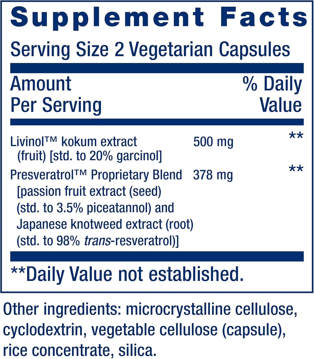 Geroprotect Stem Cell Supplement with Kokum & Passion Fruit Extracts, Trans-Resveratrol - 60 Capsules, Gluten-Free, Non-GMO, Vegetarian Formula for Healthy Cellular Renewal