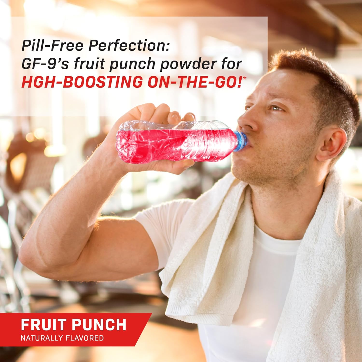 GF-9 Rapid Dissolve Powder for Men - Boost Energy and Performance - Fruit Punch Flavor - 30 Servings