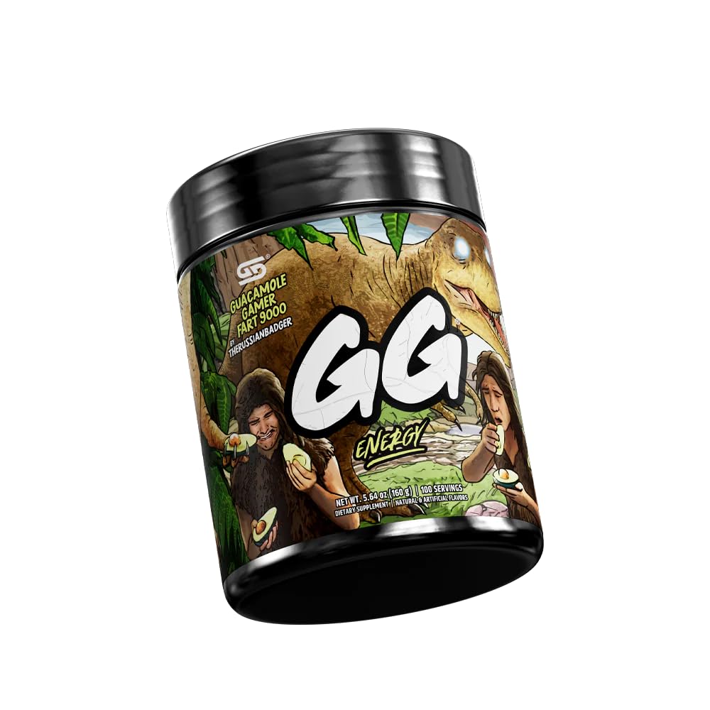 GG Energy Guacamole Gamer Fart 9000: Keto-Friendly Energy Drink with Caffeine, Vitamins, and Nootropics - 100 Servings