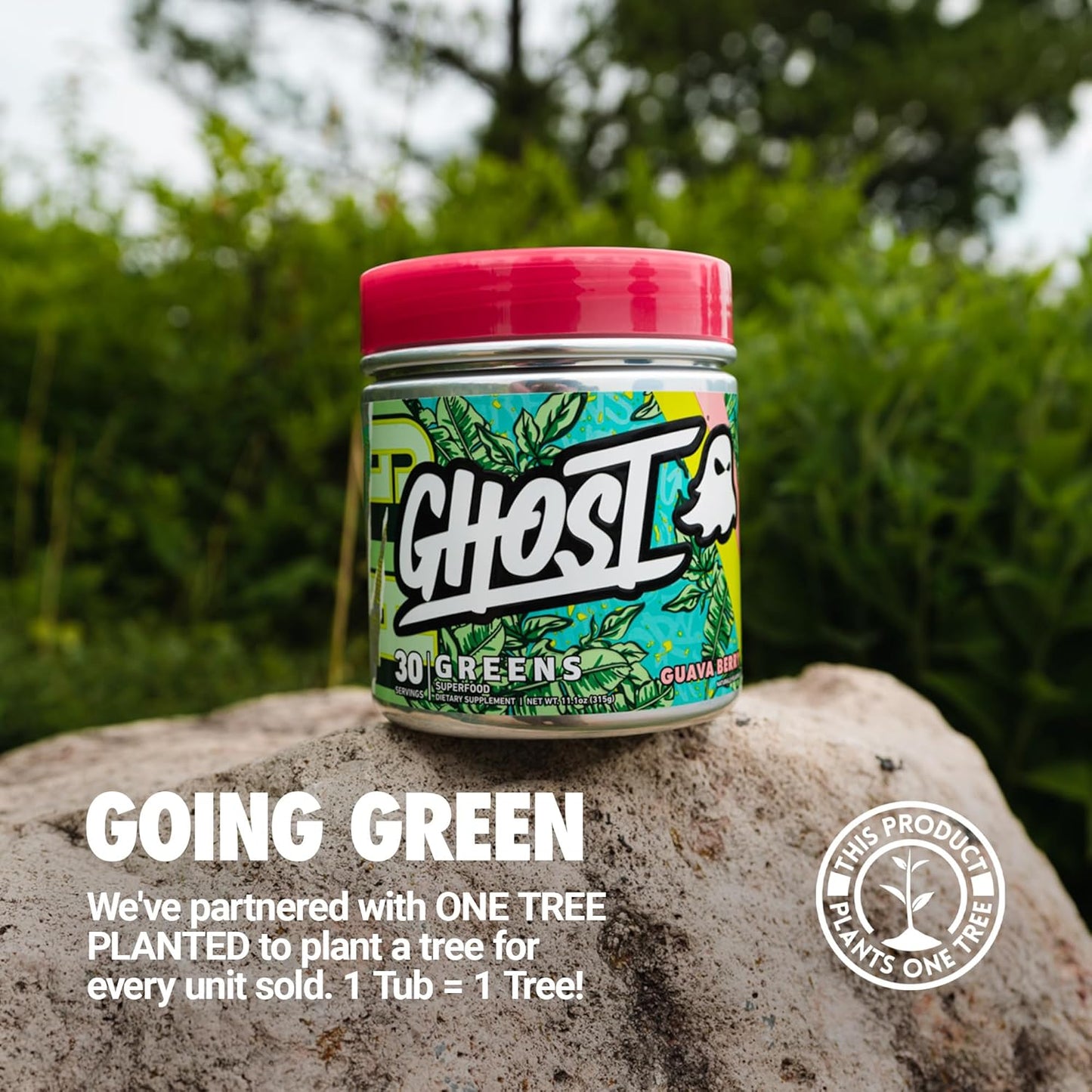 GHOST Greens Powder Lime - 30 Servings Superfood Greens Reds Fruits Vegetables Spirulina Chlorella Prebiotics 10 Billion CFU Probiotic Digestive Enzymes Gluten-Free