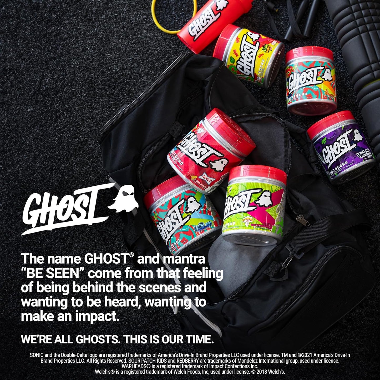 GHOST Legend V4 Pre-Workout Powder, Welch's Grape Flavor - 30 Servings for Energy & Focus, with Choline, L-Citrulline, Beta Alanine - Pre-Workout for Men & Women