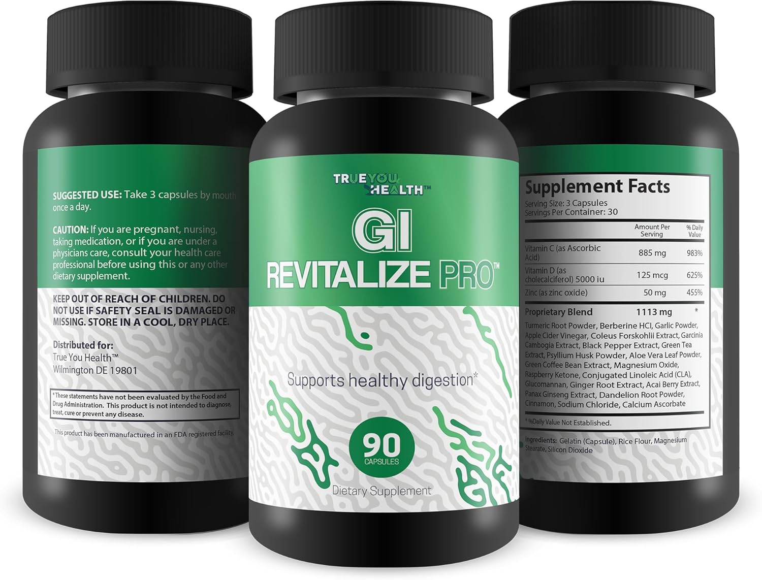GI Revitalize Pro: Gut Health Supplements for Improved Digestion, Nutrient Absorption, and Regularity - Vitamin D, Psyllium, Immune Support